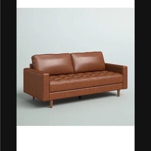 Brown leather sofa